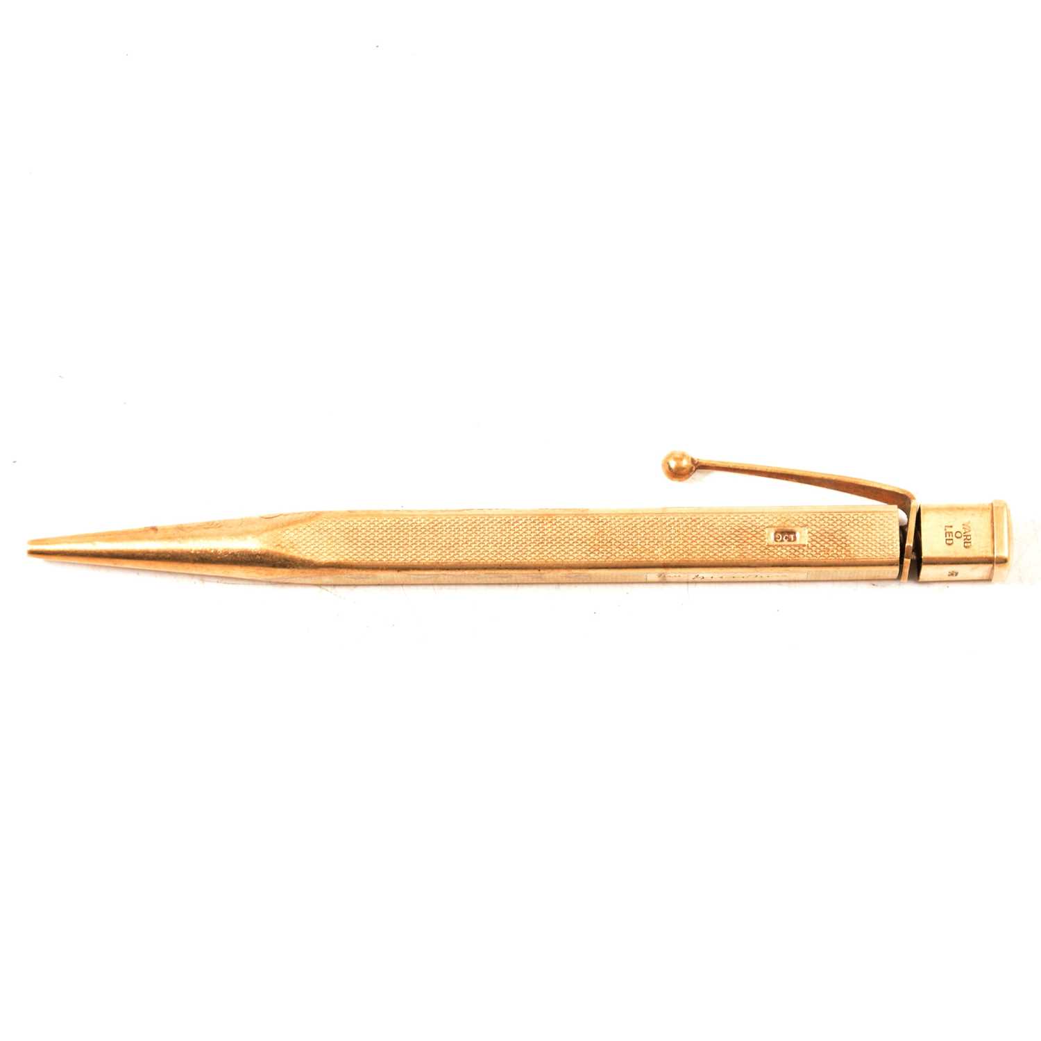 Lot 314 - Yard O Led 9ct gold pencil,