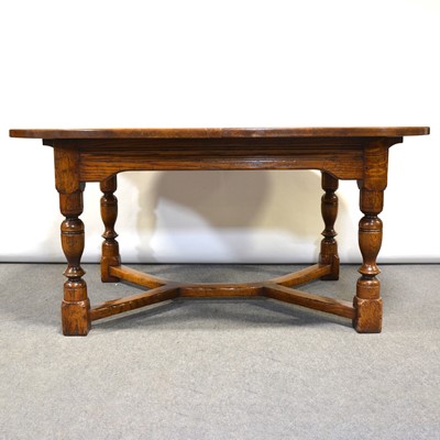 Lot 436 - Titchmarsh & Goodwin style oak dining suite