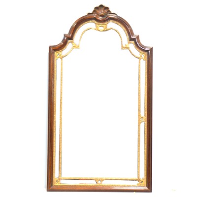 Lot 423 - Mahogany and gilt framed wall mirror