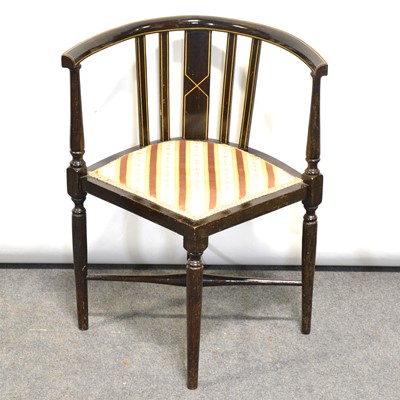 Lot 490 - Edwardian corner chair