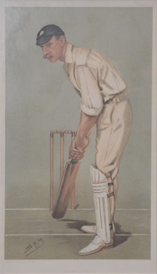 Lot 396 - Eight Vanity Fair/Spy prints, Cricketers.