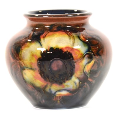 Lot 700 - William Moorcroft, flambe anemone squat vase