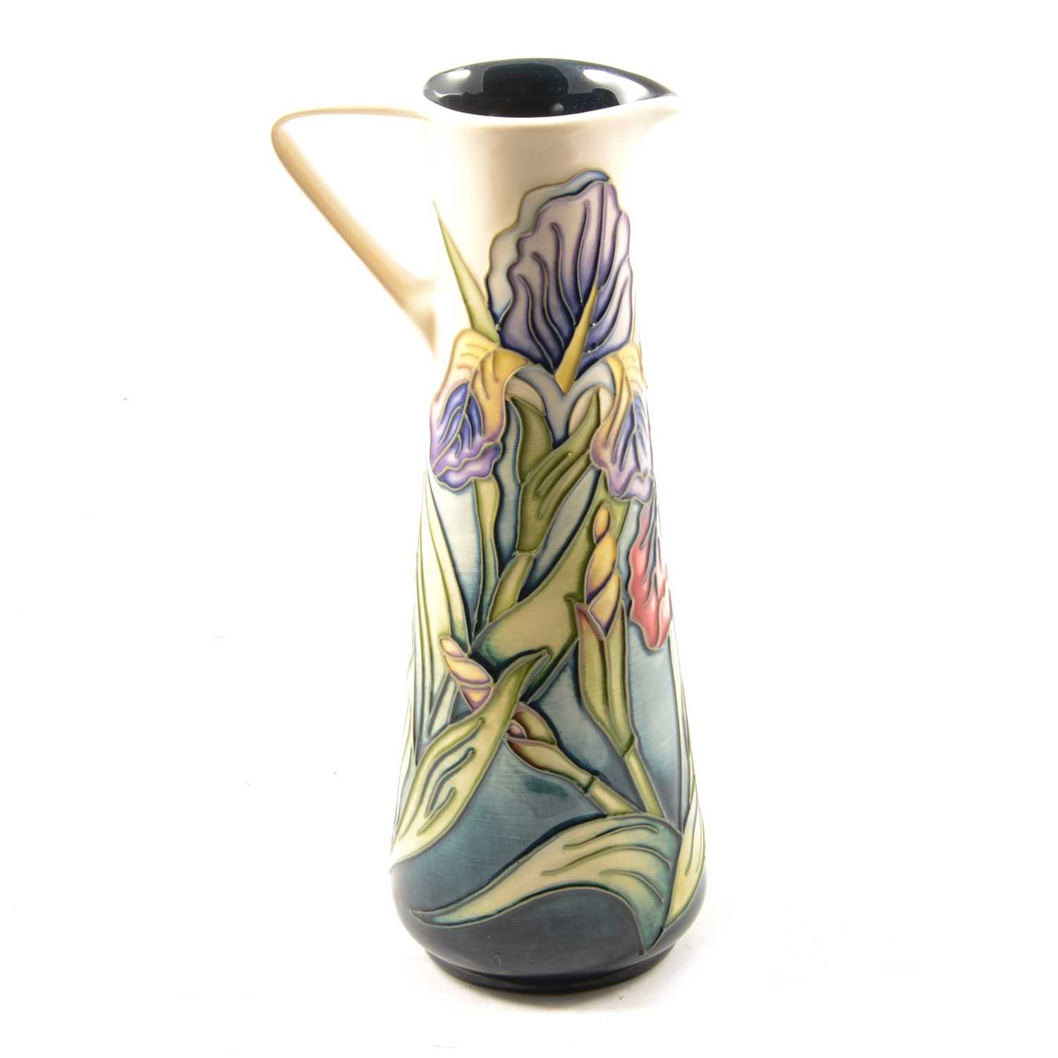 Lot 5 - Rachel Bishop for Moorcroft Pottery, 'Iris' pattern ewer