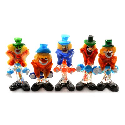 Lot 38 - Twelve Murano glass clown figures
