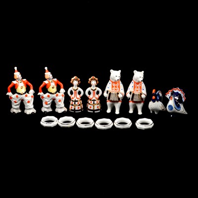 Lot 43 - Collection of Russian porcelain novelty figurines