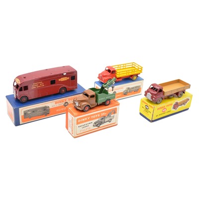Lot 15 - Dinky Toys models, four including 581 Horse Box 'British Railways' etc