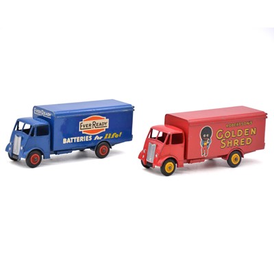 Lot 70 - Dinky Toys models, two Guy vans including 919 'Golden Shred'; 918 'Ever Ready Batteries'.