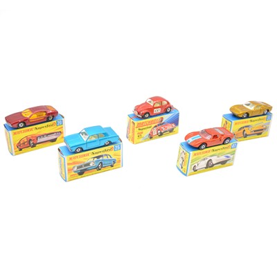 Lot 182 - Matchbox Superfast models, five including 15 Volkswagen 1500 etc