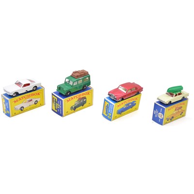 Lot 156 - Matchbox models, four including 12 Safari Land Rover etc