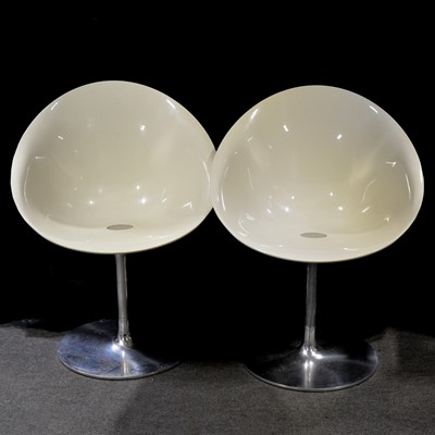 Lot 524 - A set of four 'EroS' swivel chairs, designed by Philippe Starck, produced by Kartell