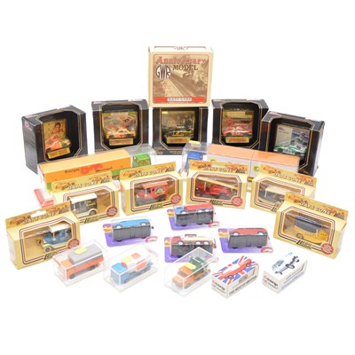 Lot 218 - One box of mixed modern die-cast models, including Racing Champion inc etc