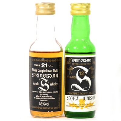 Lot 88 - Springbank, single Campbeltown malt whisky miniatures