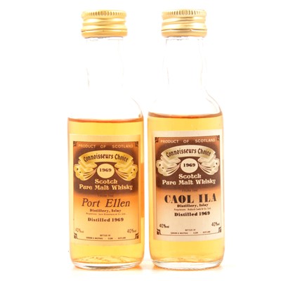 Lot 293 - Port Ellen 1969 / Caol Ila 1969, two single Islay malt whisky miniatures