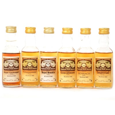 Lot 95 - Six Connoisseur Choice whisky miniature bottlings