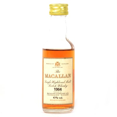 Lot 100 - Macallan 1964, single Speyside malt whisky miniature