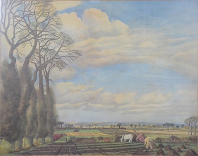 Lot 401 - After John Nash, Country landscape, colour print