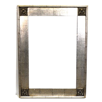 Lot 528 - Contemporary silvered frame wall mirror