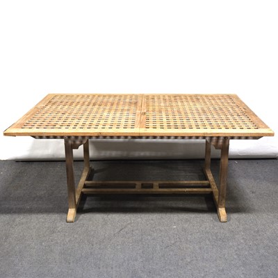 Lot 149 - Teak garden table and chairs