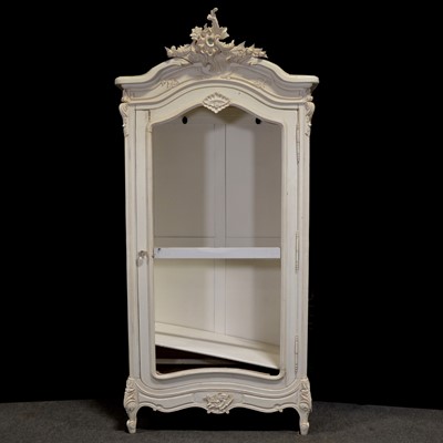 Lot 43 - Two French style armoire, white painted