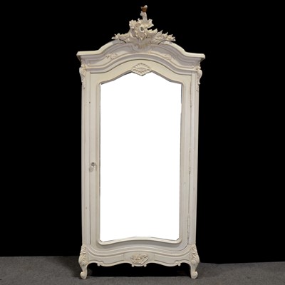 Lot 43 - Two French style armoire, white painted