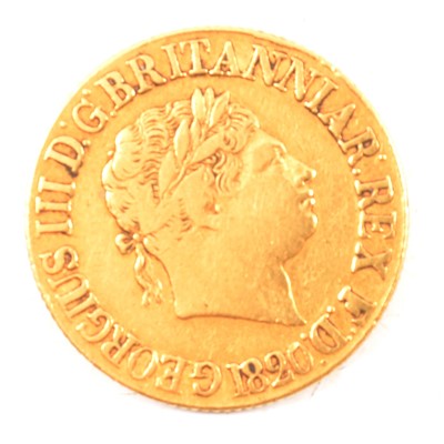 Lot 131 - A Gold Full Sovereign Coin, George III 1820.