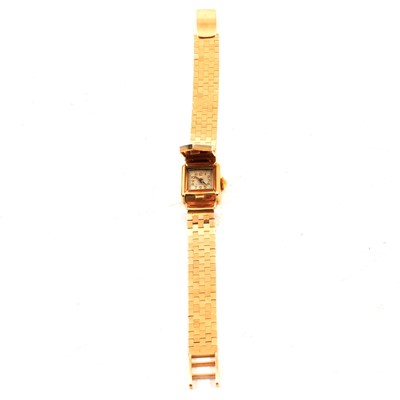 Lot 371 - A lady's yellow metal cocktail watch.