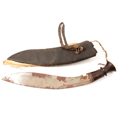 Lot 219 - A kukri knife and two small knives.