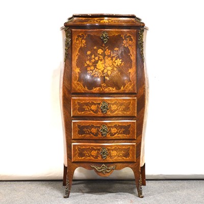 Lot 114 - 19th Century French kingwood and marquetry escritoire