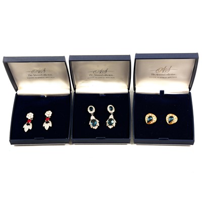 Lot 450 - Five boxed sets of Attwood costume jewellery necklace and earring suites and a bracelet.