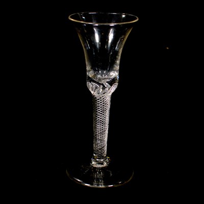 Lot 3 - Wine glass, with multi-thread air-twist stem
