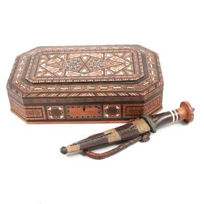 Lot 96A - Middle Eastern knife, and an inlaid box