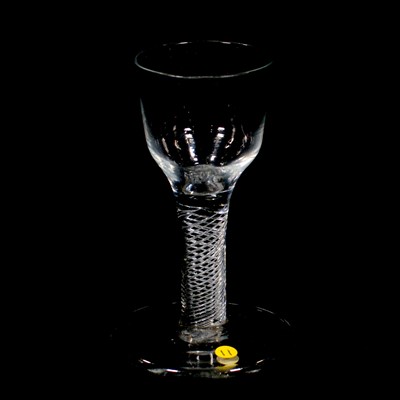 Lot 652 - Dram glass, with multi-spiral air-twist stem