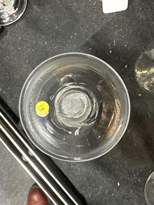 Lot 659 - Firing glass, double series opaque twist stem