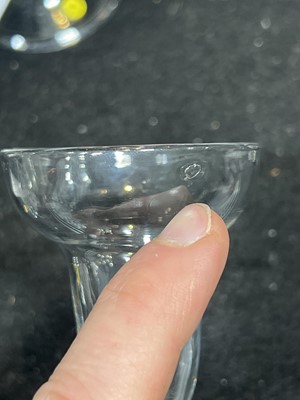Lot 669 - Wine glass, with opaque twist stem