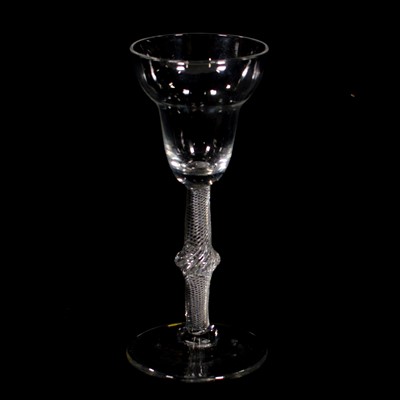 Lot 671 - Wine glass, with air-twist stem