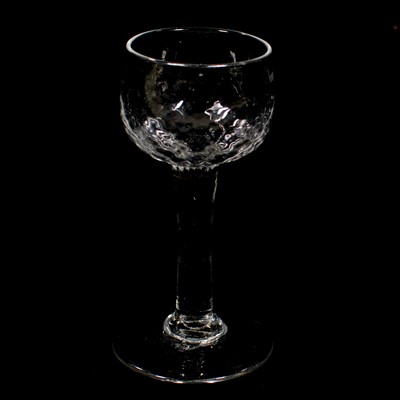 Lot 674 - Wine glass, honeycomb moulded