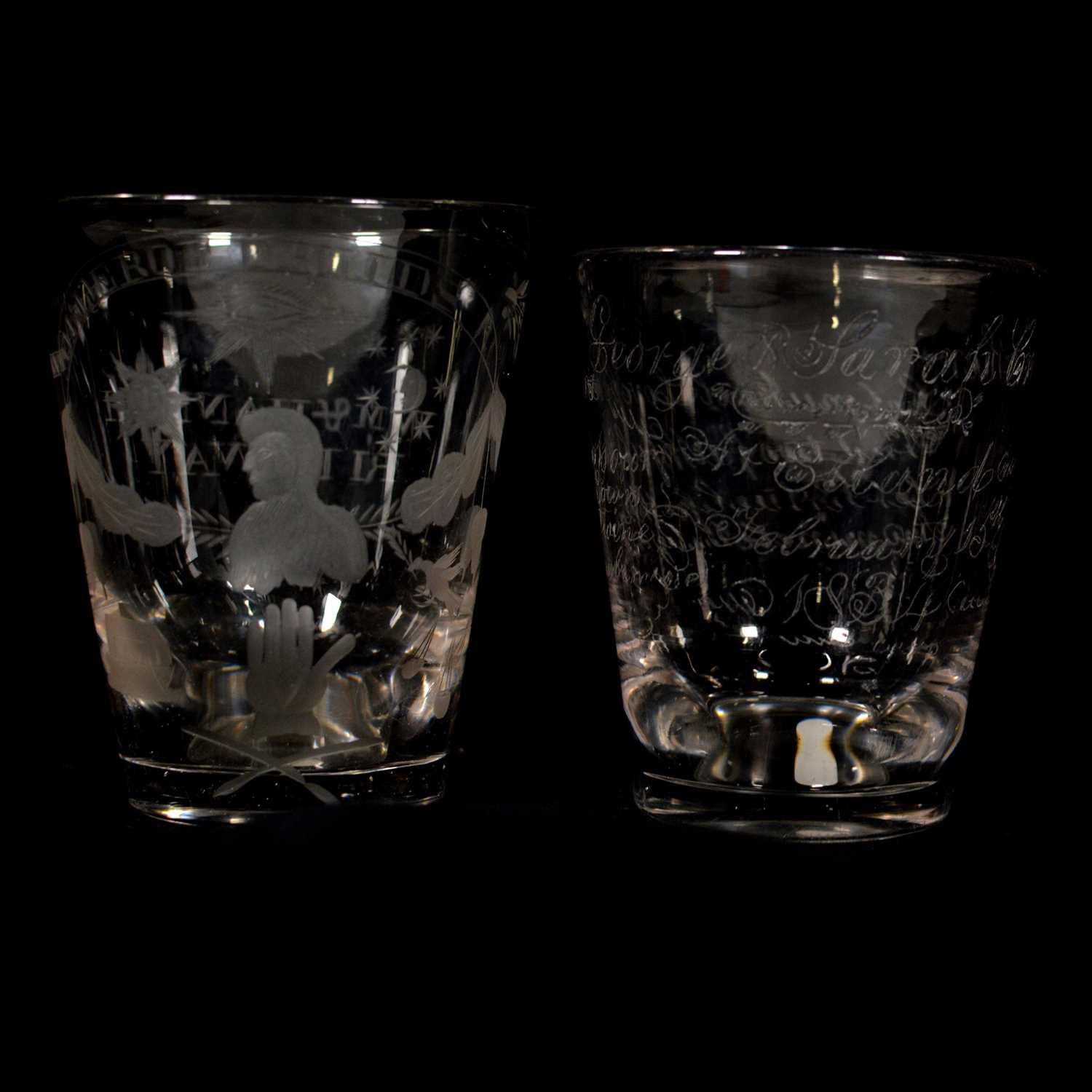 Lot 604 - Two tumblers