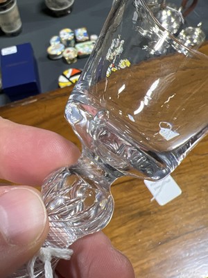 Lot 610 - Wine glass, with multi-series air-twist stem