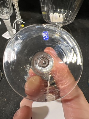 Lot 618 - Wine glass, with multi-series air-twist stem