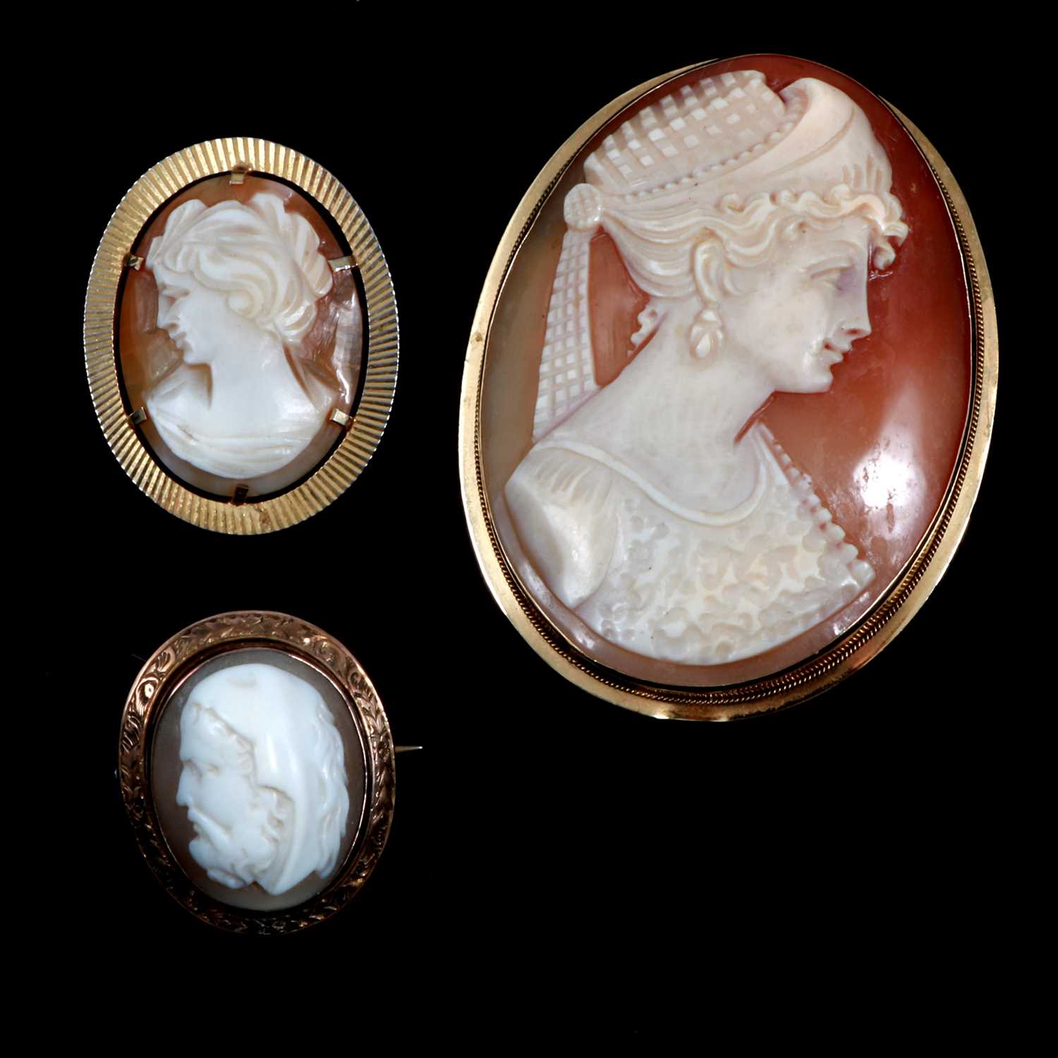 Brooches, Cameo Brooches, Transfer good Brooches Brooch Lot