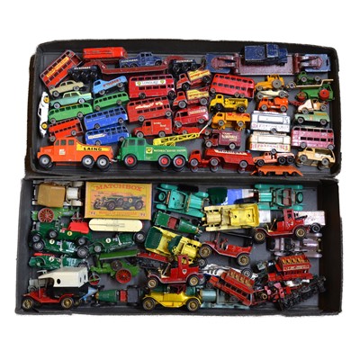 Lot 207 - Two trays of Matchbox die-cast model vehicles