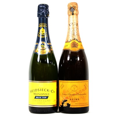 Lot 43 - Veuve Clicquot Ponsardin 1953 vintage champagne, and a bottle of Monopole champagne NV