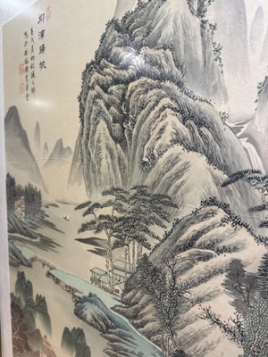 Lot 296 - Three Chinese silk paintings from The Gallery of China.