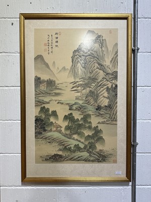 Lot 296 - Three Chinese silk paintings from The Gallery of China.