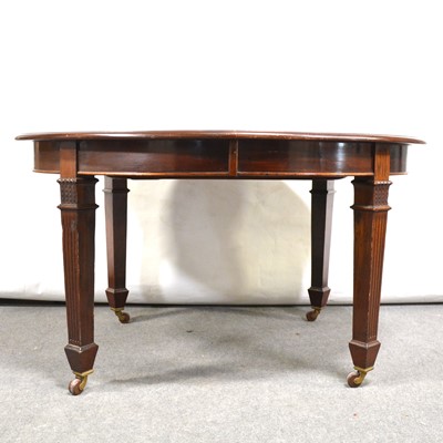 Lot 482 - Late Victorian mahogany dining table and chairs