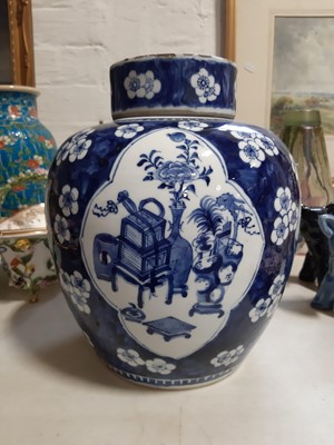 Lot 6 - Chinese Prunus blossom ginger jar and cover