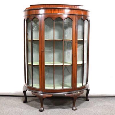 Lot 503 - Mahogany bowfront china cabinet