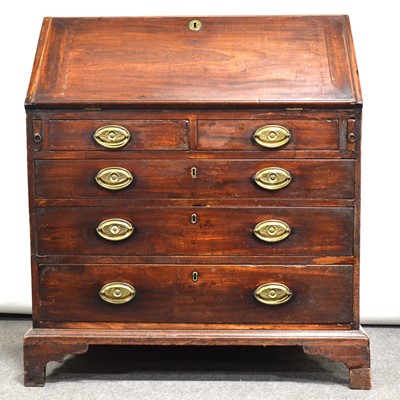 Lot 507 - Georgian mahogany bureau