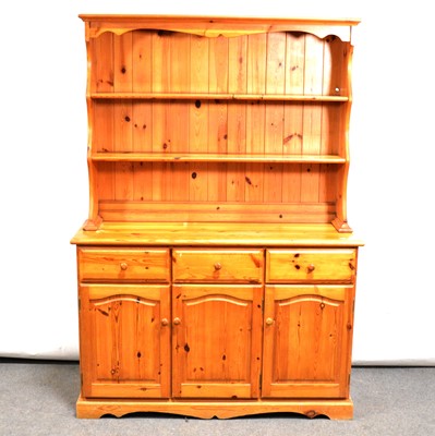 Lot 487 - Set of pine kitchen furniture