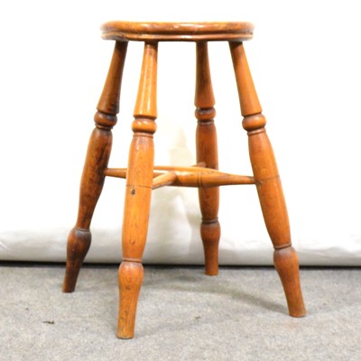 Lot 505 - Elm and ash Windsor stool